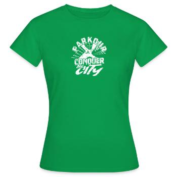 Parkour - Conquérir la ville - Parkour - T-shirt Femme - vert - Devant - AI Model Female 172 dark (172cm)