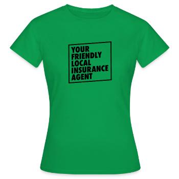 Agent d’assurance Évaluateur Courtier d’assurance - T-shirt Femme - vert - Devant - AI Model Female 172 dark (172cm)