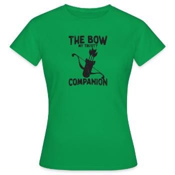Der Bogen, mein treuer Begleiter - Bogenschießen - Frauen T-Shirt - Kelly Green - Vorne - AI Model Female 172 dark (172cm)