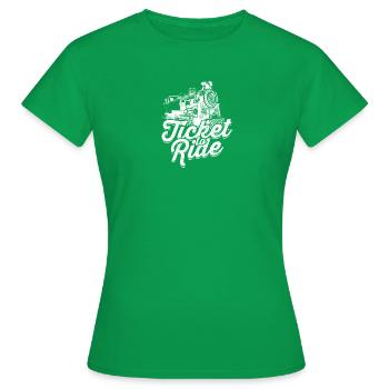 Ticket to Ride - Train - Women's T-Shirt - kelly green - Front - AI Model Female 172 dark (172cm)