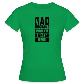Zander Pike Fishing Anglers - Women's T-Shirt - kelly green - Front - AI Model Female 172 dark (172cm)