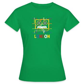London Tube Map Underground Tape Style London - Frauen T-Shirt - Kelly Green - Vorne - AI Model Female 172 dark (172cm)