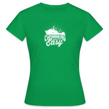 Chumming ain't cheating - Shark - Women's T-Shirt - kelly green - Front - AI Model Female 172 dark (172cm)