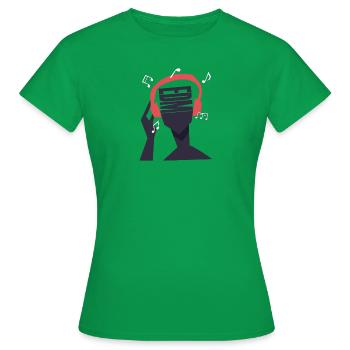 Meine Kopfhörer Spielen Nur EDM - Frauen T-Shirt - Kelly Green - Vorne - AI Model Female 172 dark (172cm)