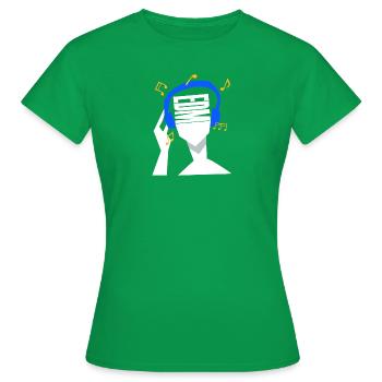 Meine Kopfhörer Spielen Nur EDM - Frauen T-Shirt - Kelly Green - Vorne - AI Model Female 172 dark (172cm)
