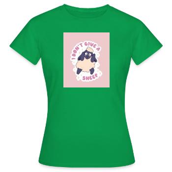 YogaSheep - Frauen T-Shirt - Kelly Green - Vorne - AI Model Female 172 dark (172cm)