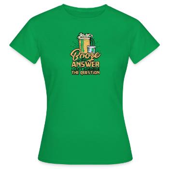 Alkohol ist die Antwort Ich kann mich nicht an die Frage erinnern - - Frauen T-Shirt - Kelly Green - Vorne - AI Model Female 172 dark (172cm)