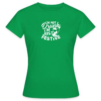 Je ne suis pas ivre, je suis juste festif - Boire - T-shirt Femme - vert - Devant - AI Model Female 172 dark (172cm)