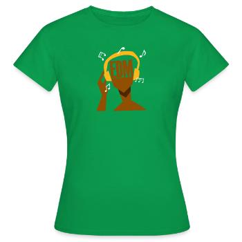 Meine Kopfhörer Spielen Nur EDM - Frauen T-Shirt - Kelly Green - Vorne - AI Model Female 172 dark (172cm)