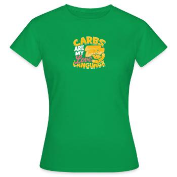 Les glucides sont mon langage d’amour - Pasta - T-shirt Femme - vert - Devant - AI Model Female 172 dark (172cm)