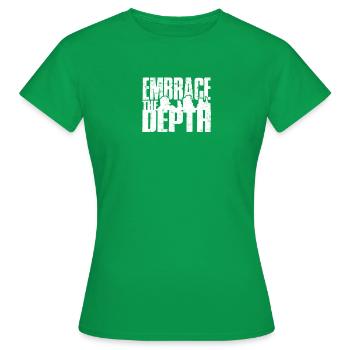 Embrace the Depth - Canyon - Women's T-Shirt - kelly green - Front - AI Model Female 172 dark (172cm)