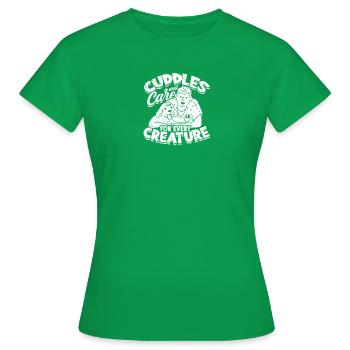 Kuscheln und pflegen für jedes Lebewesen - Tierarzt - Frauen T-Shirt - Kelly Green - Vorne - AI Model Female 172 dark (172cm)