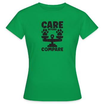 Care beyond compare - Veterinarian - Women's T-Shirt - kelly green - Front - AI Model Female 172 dark (172cm)