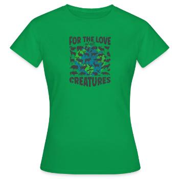Aus Liebe zu allen Lebewesen - Tierarzt - Frauen T-Shirt - Kelly Green - Vorne - AI Model Female 172 dark (172cm)