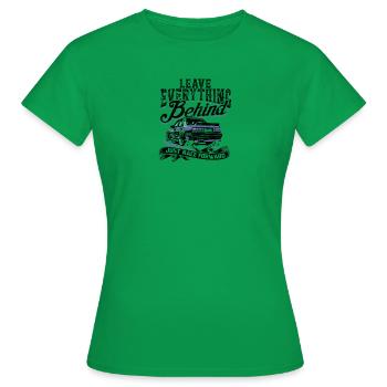 Laissez tout derrière, faites la course vers l’avant - Drag - T-shirt Femme - vert - Devant - AI Model Female 172 dark (172cm)