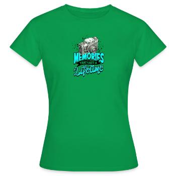 Memories that last a lifetime - Memory - Women's T-Shirt - kelly green - Front - AI Model Female 172 dark (172cm)