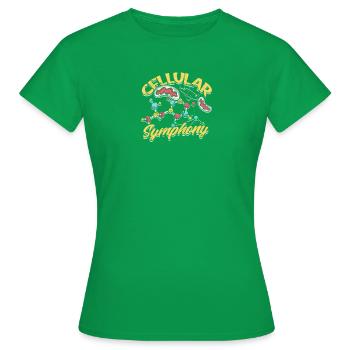 Cellular Symphony - Biology - Women's T-Shirt - kelly green - Front - AI Model Female 172 dark (172cm)