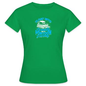 Schweben Sie auf einer Pontonfahrt in die Gelassenheit - Pontoon - Frauen T-Shirt - Kelly Green - Vorne - AI Model Female 172 dark (172cm)