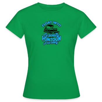 Schweben Sie auf einer Pontonfahrt in die Gelassenheit - Pontoon - Frauen T-Shirt - Kelly Green - Vorne - AI Model Female 172 dark (172cm)