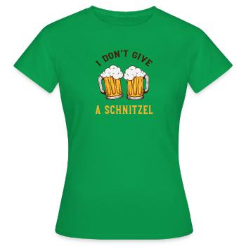 Je n’en ai rien à d’un schnitzel bavarois - T-shirt Femme - vert - Devant - AI Model Female 172 dark (172cm)