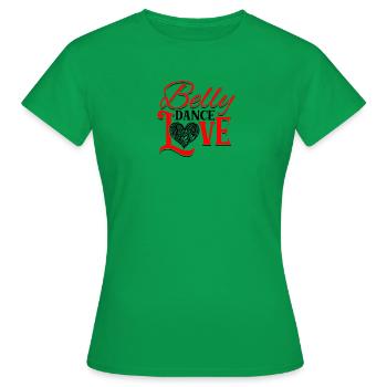 Danse du ventre Amour - Danse du ventre - T-shirt Femme - vert - Devant - AI Model Female 172 dark (172cm)