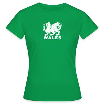 Pays de Galles Rugby - Pays de Galles - T-shirt Femme - vert - Devant - AI Model Female 172 dark (172cm)
