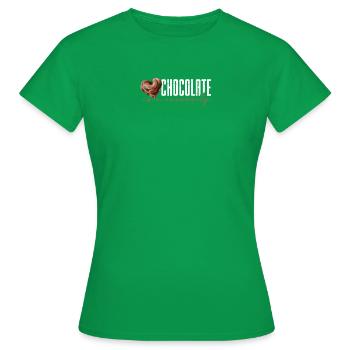 Schokolade ist ein Muss - Schokolade - Frauen T-Shirt - Kelly Green - Vorne - AI Model Female 172 dark (172cm)