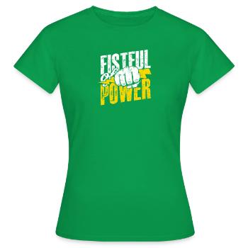 Poignée de pouvoir - Poing - T-shirt Femme - vert - Devant - AI Model Female 172 dark (172cm)
