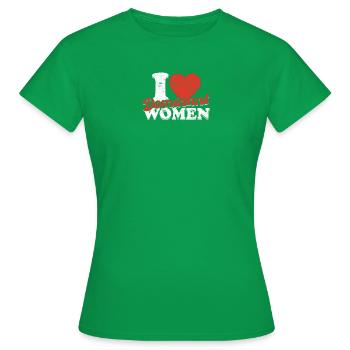 Ich liebe, ich liebe dominante Frauen – Empowerment - Frauen T-Shirt - Kelly Green - Vorne - AI Model Female 172 dark (172cm)
