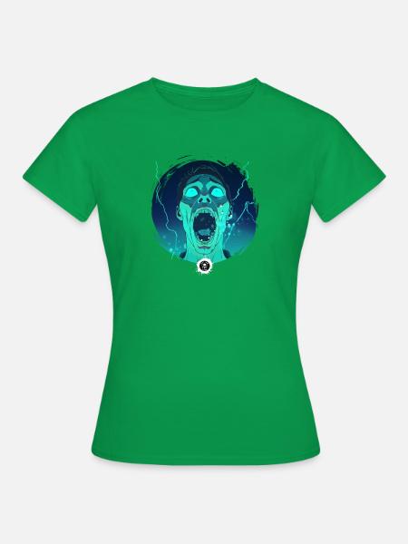 Elektrischer Schrei - Frauen T-Shirt - Kelly Green