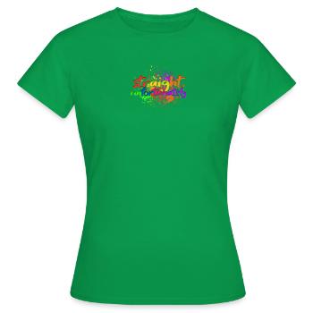 Hétéro malheureusement - Pride - T-shirt Femme - vert - Devant - AI Model Female 172 dark (172cm)
