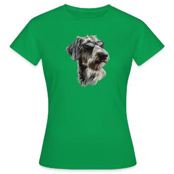 Cool Irish Wolfhound Dog Sunglasses - Frauen T-Shirt - Kelly Green - Vorne - AI Model Female 172 dark (172cm)