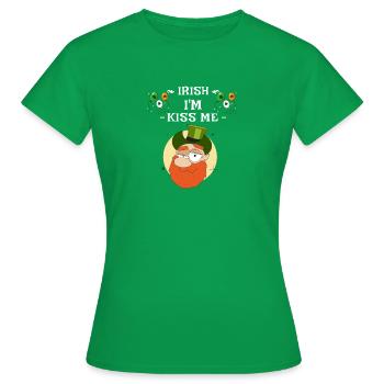 Kiss Me Im Irish - T-shirt Femme - vert - Devant - AI Model Female 172 dark (172cm)