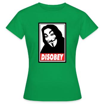 discobey anonymous - T-shirt Femme - vert - Devant - AI Model Female 172 dark (172cm)