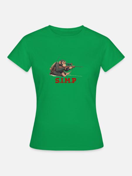 Monkey, meme, Sniper Rifle - Frauen T-Shirt - Kelly Green
