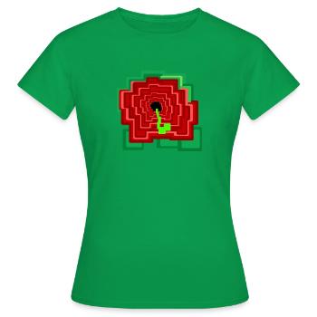 Fleur PixelArt - T-shirt Femme - vert - Devant - AI Model Female 172 dark (172cm)