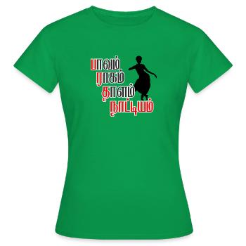 Bharatanatyam - Frauen T-Shirt - Kelly Green - Vorne - AI Model Female 172 dark (172cm)