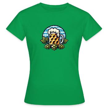 Chope à bière Bavière - T-shirt Femme - vert - Devant - AI Model Female 172 dark (172cm)