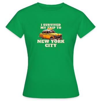 THÈME DE NEW YORK - T-shirt Femme - vert - Devant - AI Model Female 172 dark (172cm)