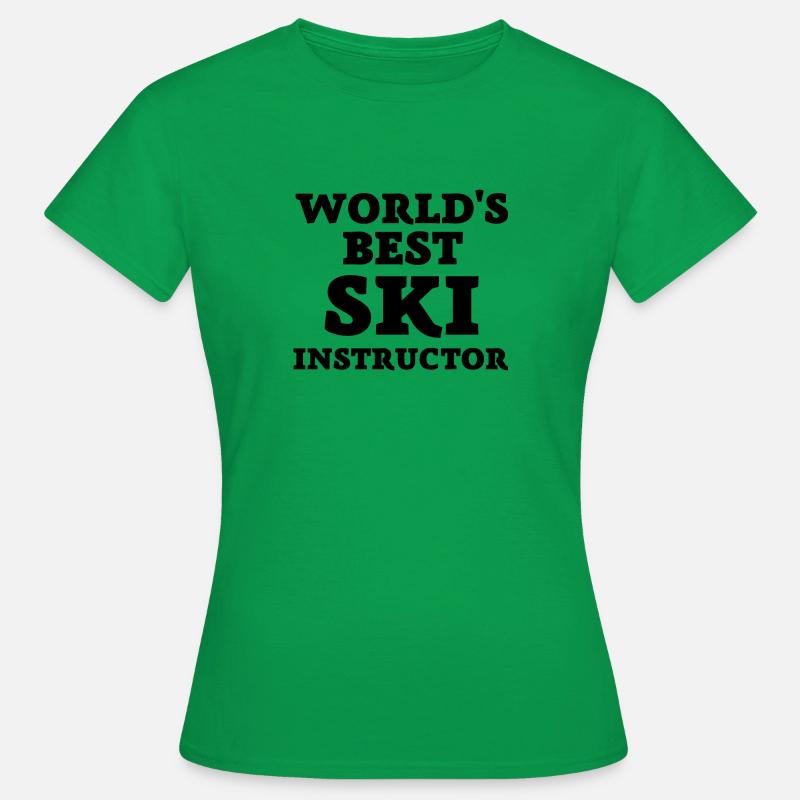 World's Best Ski Instructor - Women's T-Shirt - kelly green