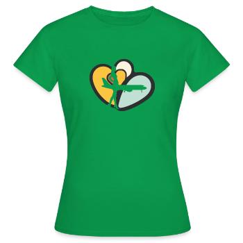 Flug Airline Flugbegleiter - Frauen T-Shirt - Kelly Green - Vorne - AI Model Female 172 dark (172cm)