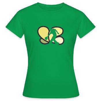 Bowler Strike Pin - Frauen T-Shirt - Kelly Green - Vorne - AI Model Female 172 dark (172cm)