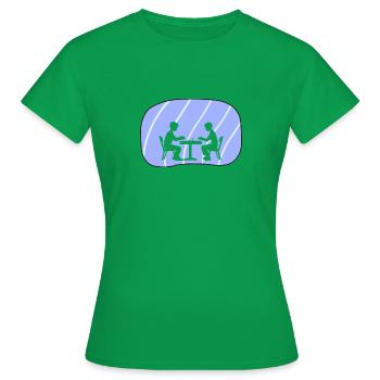 Board games, dice, chess - Women's T-Shirt - kelly green - Front - AI Model Female 172 dark (172cm)