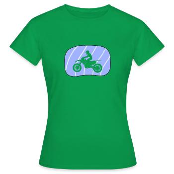 Moto Motocross Stunt - T-shirt Femme - vert - Devant - AI Model Female 172 dark (172cm)