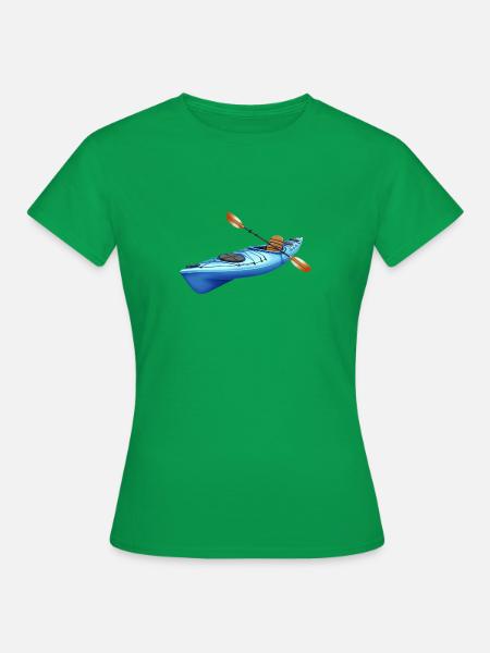 Boot Bootsfahrer Kayak - Frauen T-Shirt - Kelly Green