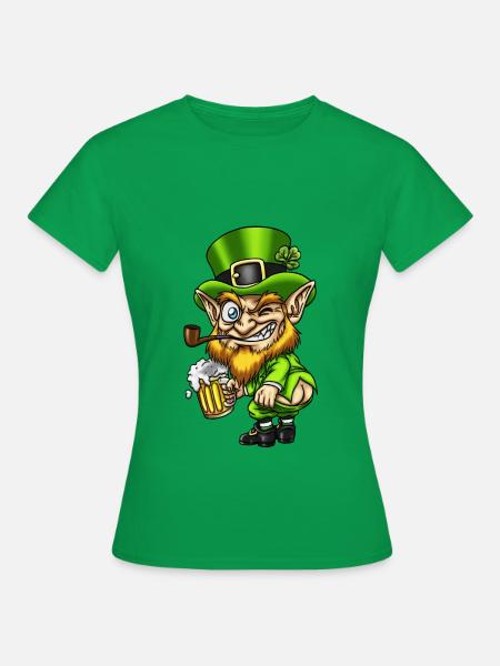 LEPRECHAUN - Frauen T-Shirt - Kelly Green