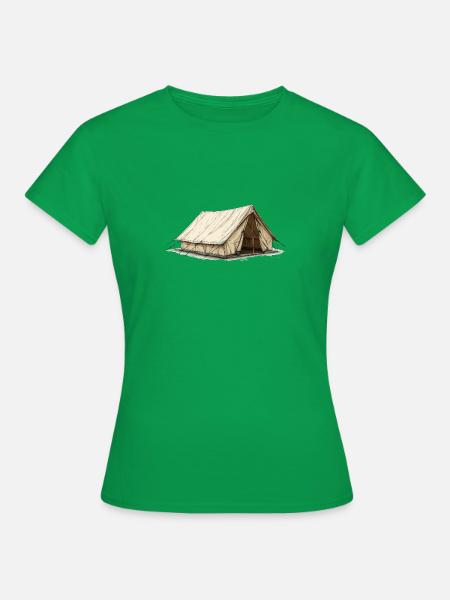 Klassisches A-Frame Zelt - Frauen T-Shirt - Kelly Green
