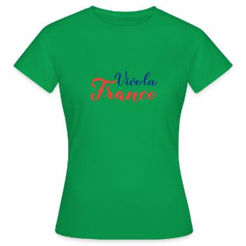 France Supporter Supportrice France Drapeau - T-shirt Femme - vert - Devant - AI Model Female 172 dark (172cm)