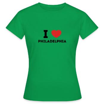 Ich liebe Philadelphia Vereinigte Staaten - Frauen T-Shirt - Kelly Green - Vorne - AI Model Female 172 dark (172cm)