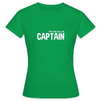Kapitän Befehl Steuer Steuerbord Meer Maritim Schi - Frauen T-Shirt - Kelly Green - Vorne - AI Model Female 172 dark (172cm)
